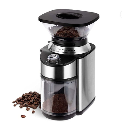 สแตนเลสสตีลไฟฟ้า Conical Burr เครื่องบดกาแฟ Espresso Coffee Press 19 Setting