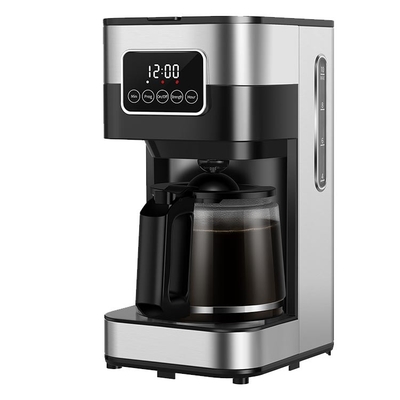 หน้าจอสัมผัส OEM เครื่องชงกาแฟหยดอัตโนมัติ 10 ถ้วยตั้งโปรแกรมได้ด้วยโถแก้ว