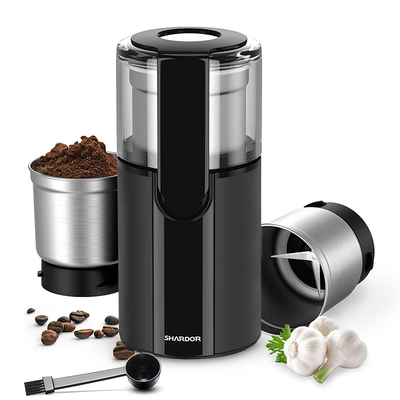 เครื่องบดเครื่องเทศไฟฟ้าแบบหลายการตั้งค่า Burr Mill เครื่องบดกาแฟพร้อม 2 ถ้วย