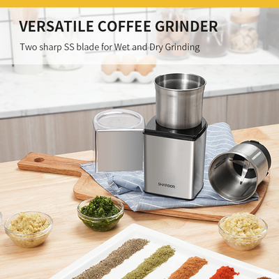เครื่องบดกาแฟแบบชาร์จ USB แบบไฟฟ้า, เครื่องบดแบบเปียกและแบบแห้งสแตนเลส