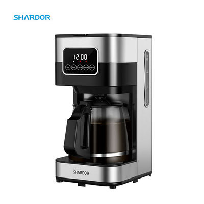 เครื่องชงกาแฟแบบหยด 900W อุ่นเครื่องชงกาแฟอัตโนมัติที่ตั้งโปรแกรมได้ 10 12 ถ้วยชา