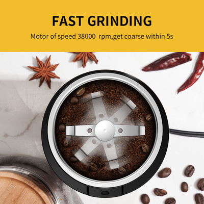 เครื่องบดกาแฟไฟฟ้าเชิงพาณิชย์ 150W ความจุ 60g, เครื่องบดเครื่องเทศสแตนเลส 304