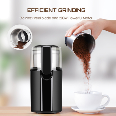 UL Plug เครื่องบดกาแฟไฟฟ้าผงหยาบสีดำเครื่องบดกาแฟสแตนเลส