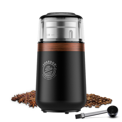เครื่องชงกาแฟอัตโนมัติ OEM สีดำ SS304 ถ้วยใบมีดไฟฟ้าเครื่องบดเอสเพรสโซ่มืออาชีพ
