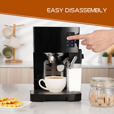 เครื่องทำฟองนมอัตโนมัติ 1240W เครื่องชงกาแฟกึ่งอัตโนมัติกึ่งอัตโนมัติ