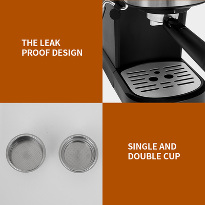 เครื่องชงกาแฟมัลติฟังก์ชั่น 1000W Cappuccino Latte เครื่องชงกาแฟเอสเพรสโซ่สแตนเลส