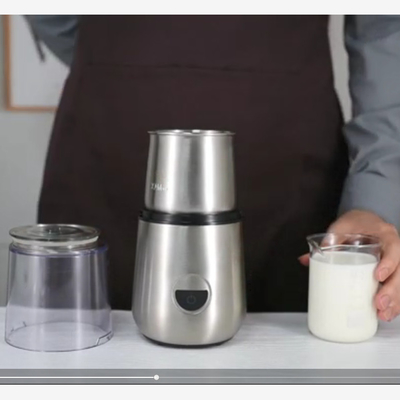 2 In 1 เครื่องบดกาแฟแบบกำหนดเองและที่ตีฟองนม 2 In 1 นมเย็นกึ่งอัตโนมัติ