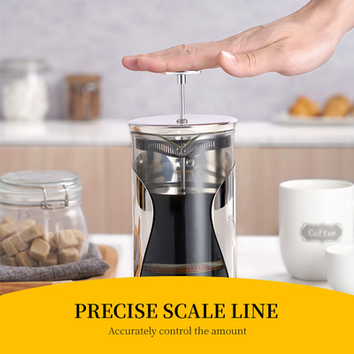 BPA ฟรีเครื่องชงกาแฟกดฝรั่งเศสไฟฟ้าสแตนเลส ABS 2 ชั้นกรอง 1000ml