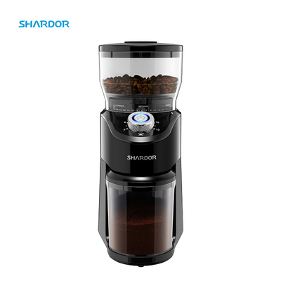 เครื่องบดกาแฟดำอัตโนมัติแบบพกพา 100W 240g เสี้ยนรูปกรวย 2-12 ถ้วย 14 ปรับได้