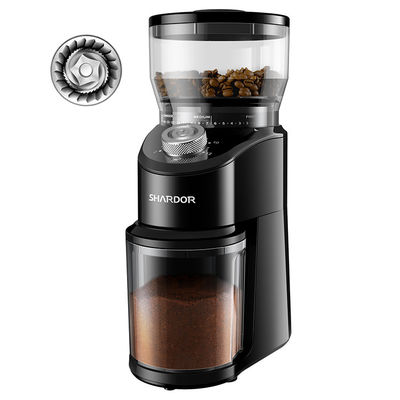 เครื่องบดกาแฟเสี้ยนรูปกรวย 12 ถ้วย 14 การตั้งค่าการบด Professional