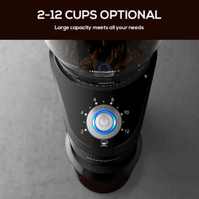 14 เครื่องบดกาแฟเสี้ยนทรงกรวยแบบปรับได้ Espresso การตั้งค่าการบดที่กว้างขวาง