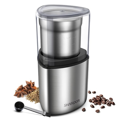 SS304 เครื่องบดกาแฟใบมีดแบบพกพาไฟฟ้า 200W เครื่องบดประสิทธิภาพสูง