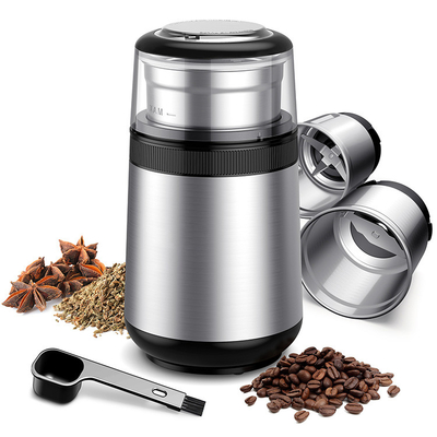 เครื่องชงกาแฟแบบถอดได้ 2 ถ้วย 200W มัลติฟังก์ชั่นปรับเครื่องบดถั่วไฟฟ้า