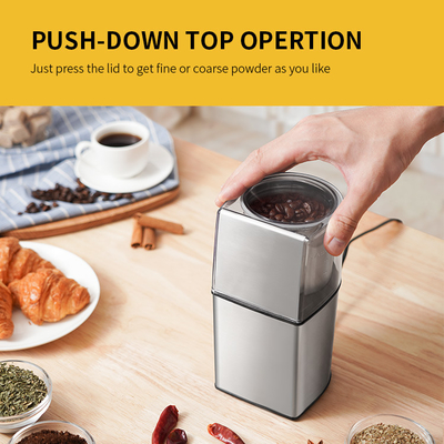 เครื่องบดเมล็ดกาแฟแบบชาร์จ 70g เครื่องบดเมล็ดกาแฟไร้สาย 200W พร้อมถ้วยถอดได้