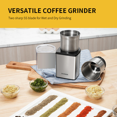 เครื่องบดเมล็ดกาแฟแบบชาร์จ 70g เครื่องบดเมล็ดกาแฟไร้สาย 200W พร้อมถ้วยถอดได้