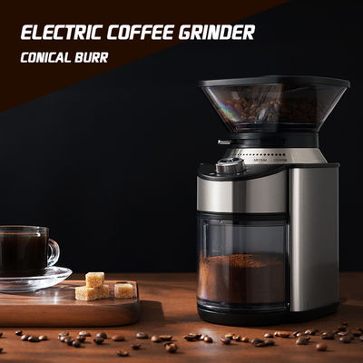 เครื่องบดกาแฟเสี้ยนทรงกรวยแบบมืออาชีพความจุสูง ABS พร้อมการตั้งค่าการบดที่แม่นยำ 19 แบบ