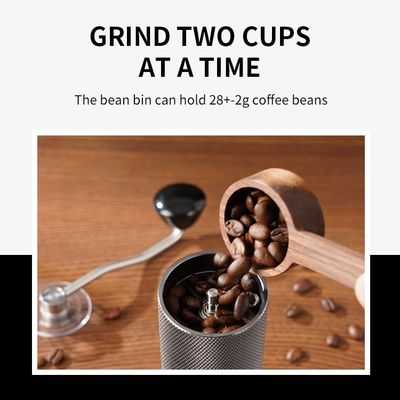 Quiet Conical Burr เครื่องบดกาแฟแบบแมนนวลอลูมิเนียมอัลลอยด์สแตนเลส 25g พกพาได้อย่างง่ายดาย