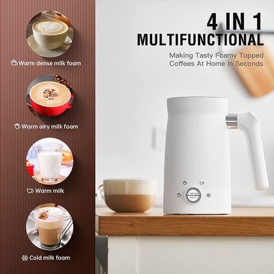 เครื่องตีฟองนมไฟฟ้าอัตโนมัติเชิงพาณิชย์ 4 In 1 Latte เครื่องตีฟองนมไฟฟ้าสแตนเลส