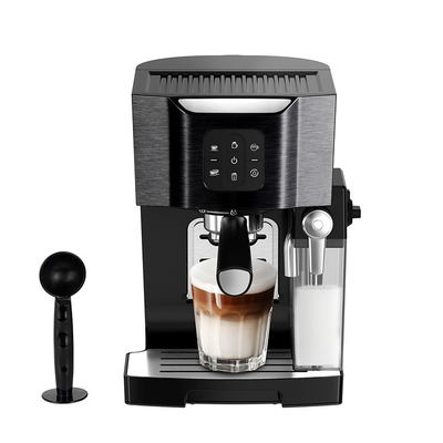 เครื่องชงกาแฟขนาดกะทัดรัด 1450W พร้อมที่ตีฟองนม ถังเก็บน้ำแบบถอดได้ 15 บาร์