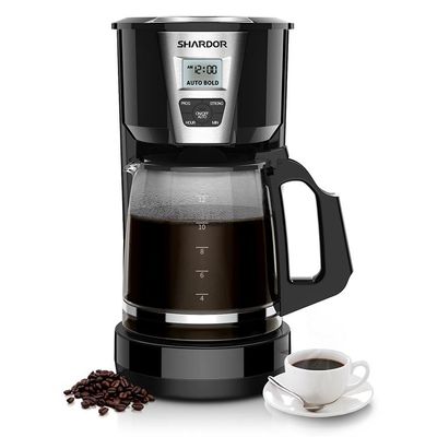CM515B เครื่องชงกาแฟแบบหยดที่บ้านอุ่นอัตโนมัติที่ตั้งโปรแกรมได้ 1.8L เครื่องชงกาแฟสีขาว 12 ถ้วย