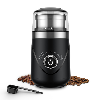 ความจุ 70g Burr Mill Grinder 63 Db Noise Timing Knob เครื่องบดกาแฟ Burr แบบพกพา