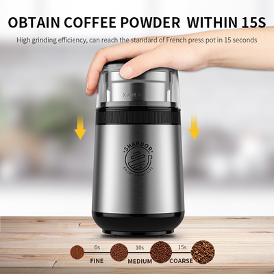 เครื่องชงกาแฟอเนกประสงค์ 150W SS304 เครื่องบดกาแฟเสี้ยนแบบถอดได้