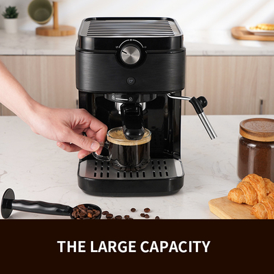 SS304 เครื่องชงกาแฟมัลติฟังก์ชั่น 0.9L Italian Espresso Roaster เครื่องชงกาแฟดิจิตอล