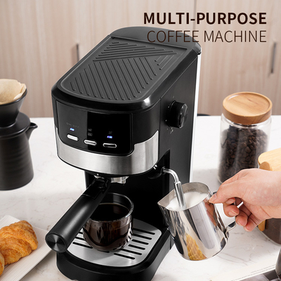 SS304 เครื่องชงกาแฟมัลติฟังก์ชั่น 15 บาร์ ABS เครื่องชงกาแฟอัตโนมัติเชิงพาณิชย์