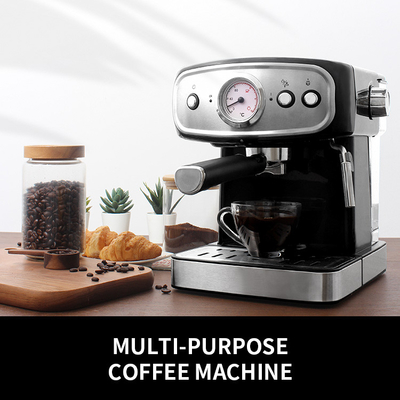 เครื่องชงกาแฟมัลติฟังก์ชั่นอัตโนมัติ 1.5L 850W Anti Drip Commercial Espresso Coffee Maker