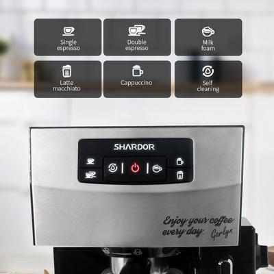 OEM ODM เครื่องชงกาแฟมัลติฟังก์ชั่น One Touch 1450W Cappuccino Coffee Espresso Machines