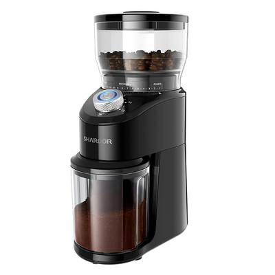 หน้าจอสัมผัสแบบมืออาชีพ Burr Grinder ไฟ LED อัตโนมัติพร้อม Bean Hopper แบบถอดได้