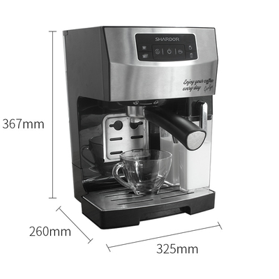เครื่องชงกาแฟเอสเพรสโซ่อัตโนมัติพร้อมที่ตีฟองนม Professional Commercial Smart