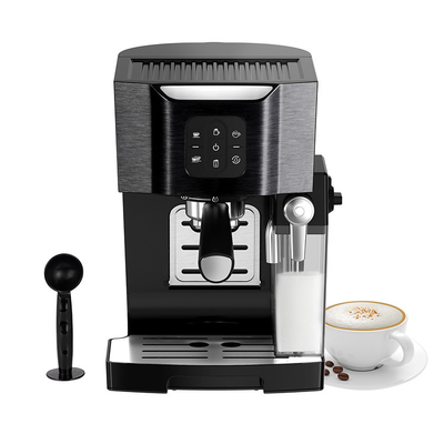 เครื่องชงกาแฟสีดำพร้อมที่ตีฟองนมมัลติฟังก์ชั่น 500W เครื่องชงกาแฟในครัวเรือน