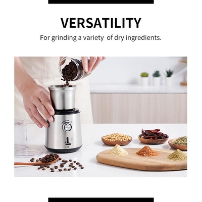 เครื่องบดกาแฟแบบกำหนดเองแบบพกพาอัตโนมัติไฟฟ้าสแตนเลส 180W
