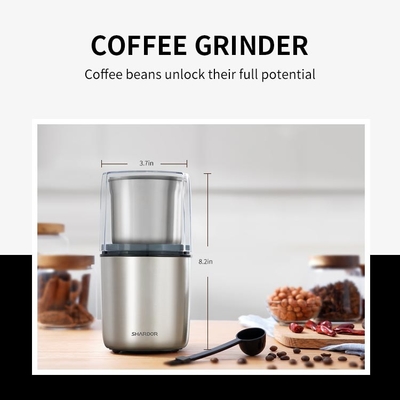 Nuts Professional เครื่องบดกาแฟแบบกำหนดเองไฟฟ้า 200W Stainless Steel