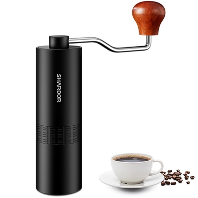 เครื่องบดกาแฟแบบพกพาแบบปรับได้อลูมิเนียมอัลลอยด์เครื่องบดเสี้ยนสแตนเลส