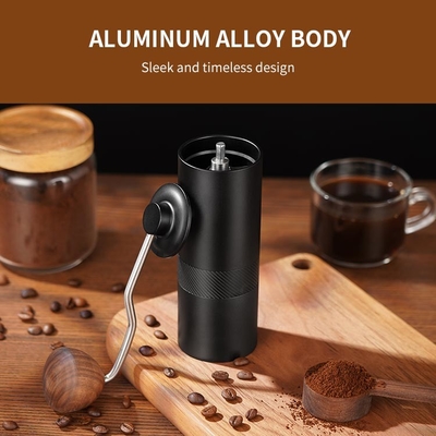 Burr Espresso Stainless Steel เครื่องบดกาแฟแบบแมนนวลแม่นยำแบบพกพา DIY Logo