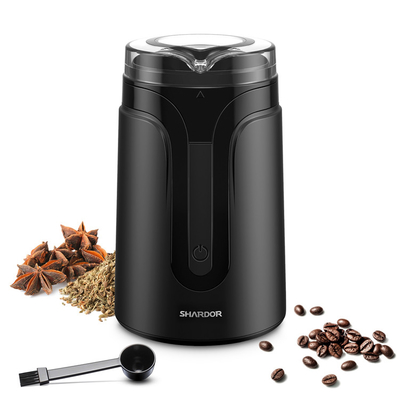 เครื่องบดกาแฟเอสเพรสโซ่ขนาดเล็ก 40 กรัม SS304 ABS Black
