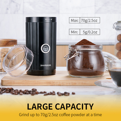 เครื่องบดเมล็ดกาแฟไฟฟ้าขนาดเล็กเครื่องบดพริกไทยไฟฟ้าสำหรับสมุนไพรถั่วลิสง Fine Leaves