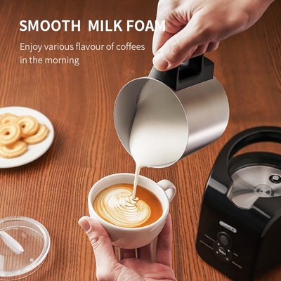 เครื่องทำฟองนมเอสเพรสโซ่สีขาว 200W 4 In 1 เครื่องทำโฟมกาแฟไฟฟ้าอัตโนมัติ