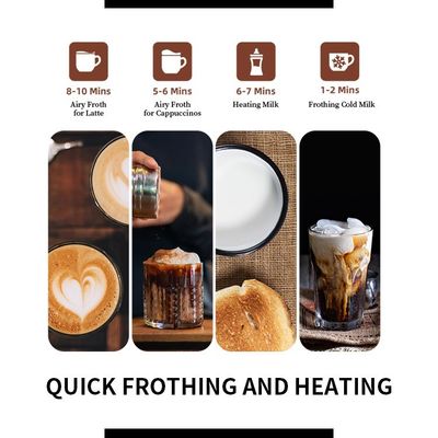 เครื่องตีฟองนมเอสเพรสโซ่แบบถอดได้เย็นและอุ่นอัตโนมัติอัจฉริยะ